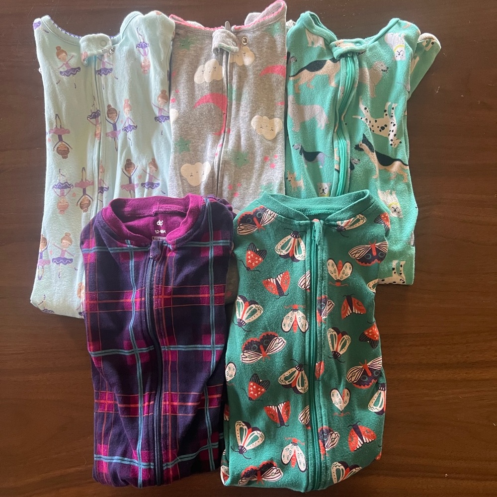 Girls 18m footed sleeper bundle